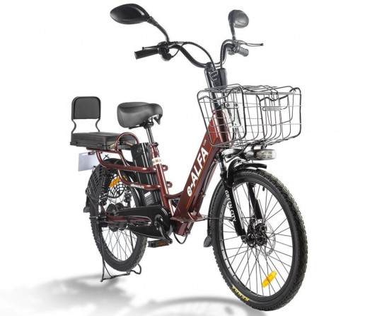 Электровелосипед GREEN CITY e-ALFA LUX, красный