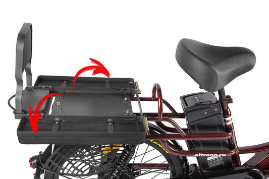 Электровелосипед GREEN CITY e-ALFA LUX, красный